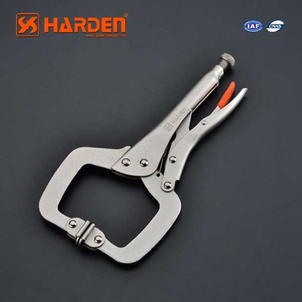 11 Inch C-Clamp Lock Grip Pliers With Swivel Pads Harden Brand 560635