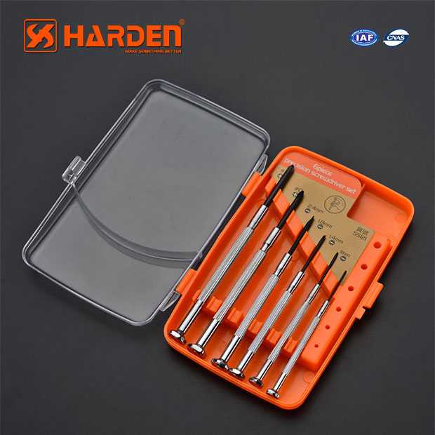 6PCS Precision Screwdriver Set Harden Brand 550121