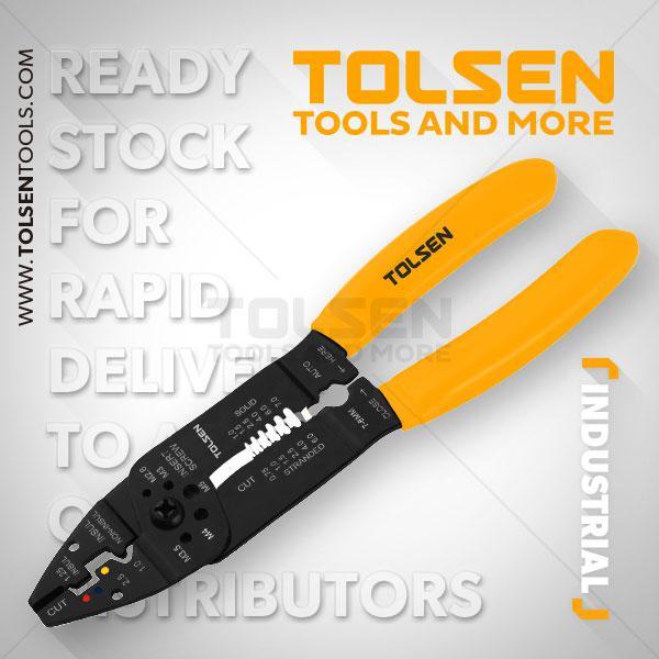 215mm- 8.5" Wire Stripping And Crimping Pliers Tolsen Brand 38052