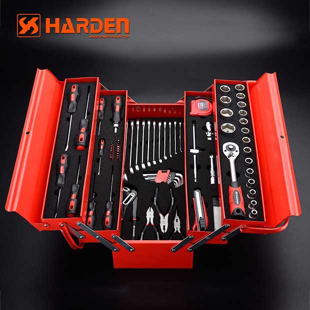 21.5 Inch Steel Tool Box with 77Pcs Accessories Harden Brand (5 Tray)