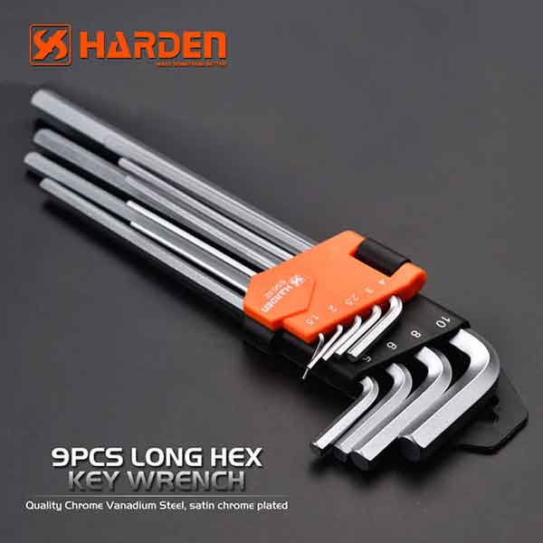 9PCS Long Hexagonal Key (LN Key) Set Harden Brand