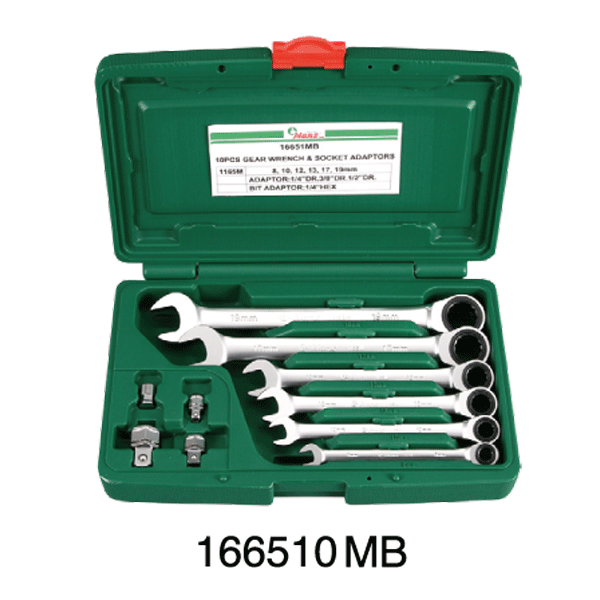 10pcs (8mm-19mm)Open End Wrench Set Hans Brand 166510MB