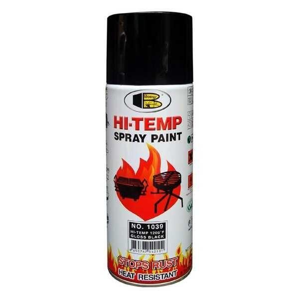 400 ml 1200F High Temperature Resistant Gloss Black Color Spray Paint Bosny Brand