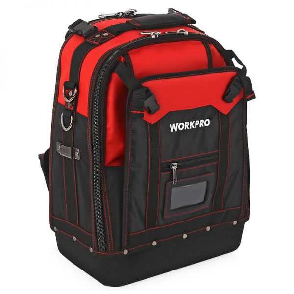 12 Inch Water Proof Multifunction Backpack Tool Bag Workpro Brand W081065