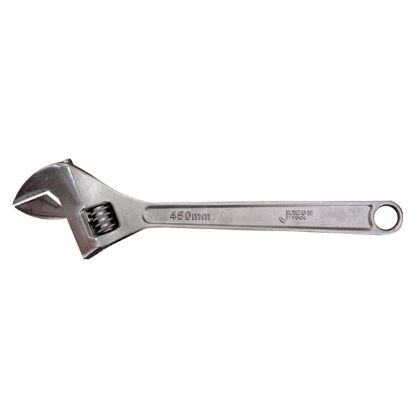 6 inch Stainless Steel Color Adjustable Wrench without Grip JETECH Brand AW-6