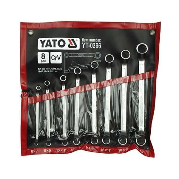 8Pcs ( 6-22 MM) Double Ring Spanner Set Yato Brand YT-0396