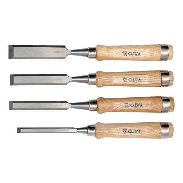 4Pcs Chisel Set 10-16-20-25Mm Crv60 With Wooden Handle Yato Brand YT-6260