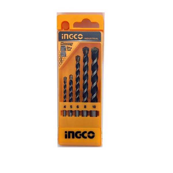 5Pcs Masonry Drill Bits Set Ingco Brand AKD3051