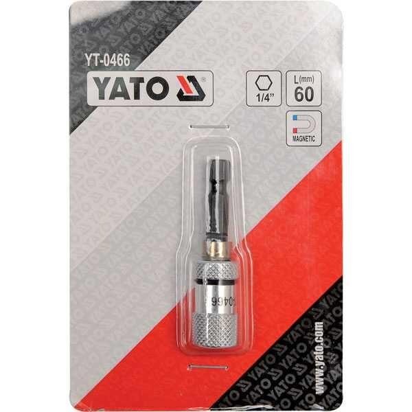 1/4 Inch 60mm Magnetic Sleeve Screwdriver Bit Holder Yato Brand YT-0466