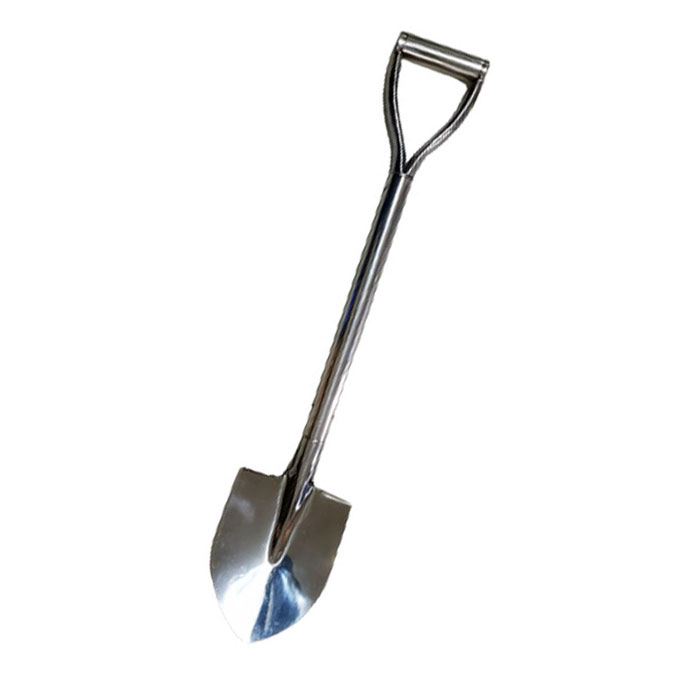30cm Long Stainless Steel Body Garden Shovel Oval Head