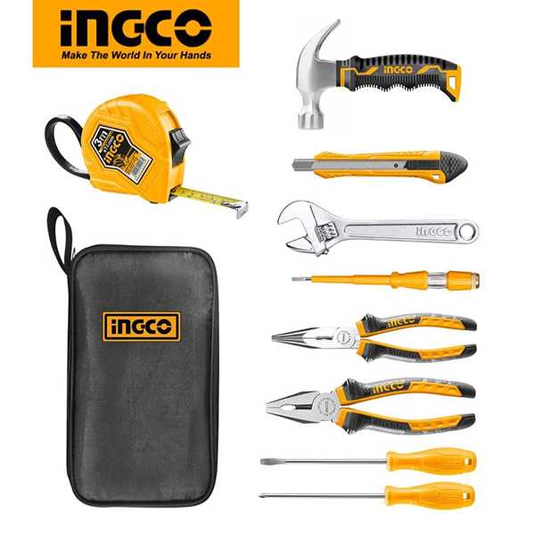 9Pcs Hand Tools Set Ingco Brand HKTH10809