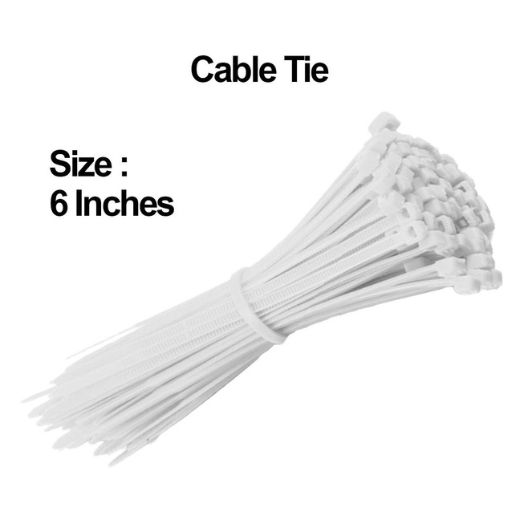 6 inch White Color 100 Pcs Packet Cable Tie